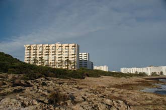 PMI Mallorca - Cala Millor - sky-rise hotels seen from Es Cubells protected area 3008x2000