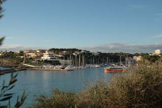 PMI Mallorca - Porto Cristo - harbour marina with olive trees 3008x2000