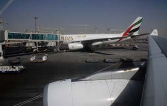 DXB Dubai International Airport - Emirates Airlines Airbus A330 at the gate 5340x3400
