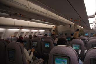 DXB Dubai International Airport - Emirates Airlines Airbus A330-200 aircraft Business class 02 3008x2000