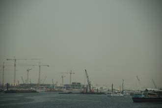 DXB Dubai International Airport - land reclaiming in the Dubai creek near the airport 3008x2000