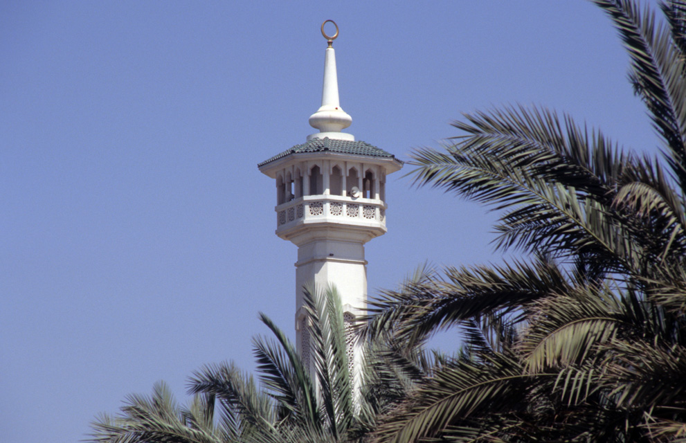 DXB Dubai creek - Mosque near Diwan or Rulers Office minaret detail 5340x3400