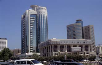 DXB Dubai - Government of Dubai Land Department building with skyscrapers 5340x3400