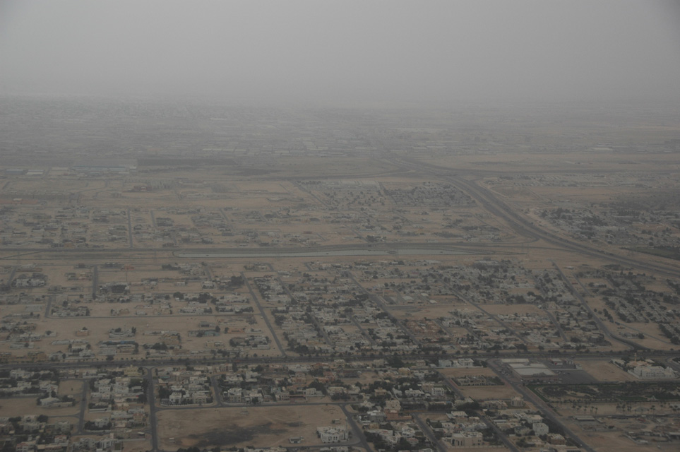 DXB Dubai from aircraft - residential housing 11 3008x2000