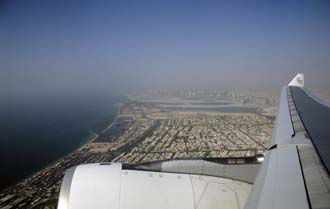 DXB Dubai from aircraft - Hamriya Port and Sharjah 5340x3400