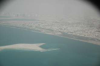 DXB Dubai from aircraft - Hamriya Port with The Palm-Deira under construction in may 2005 3008x2000