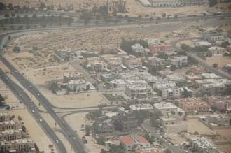 DXB Dubai from aircraft - residential housing 04 3008x2000