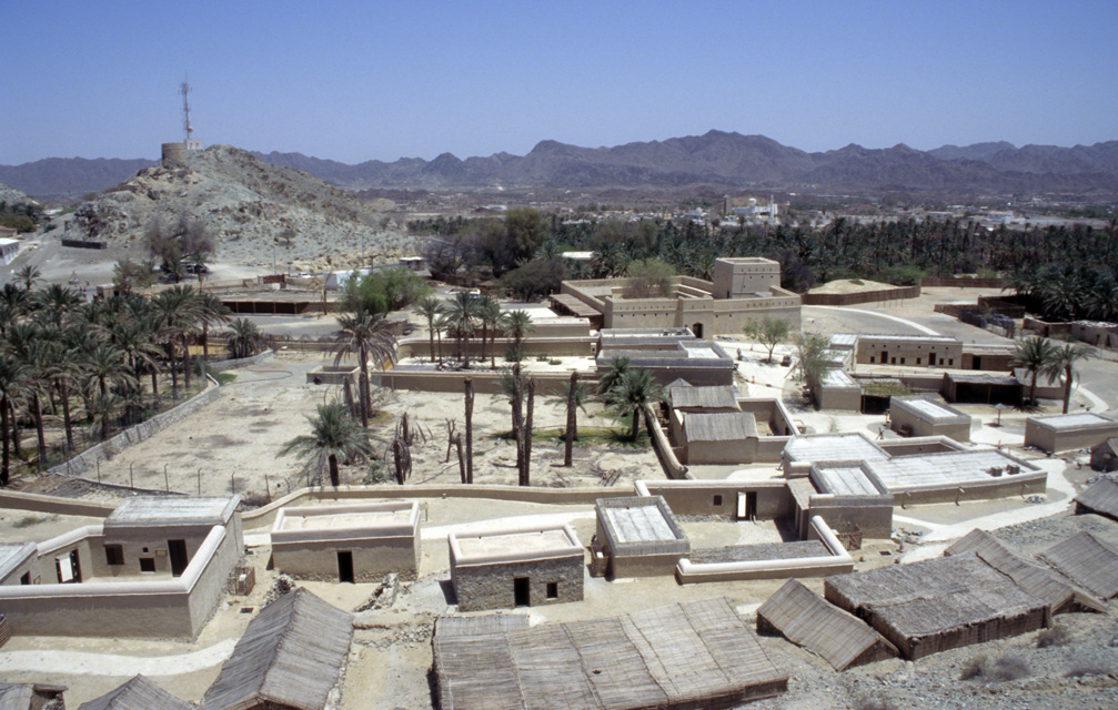 DXB Hatta Heritage Village - panorama from watchtower with Hatta Town in the background 01 5340x3400