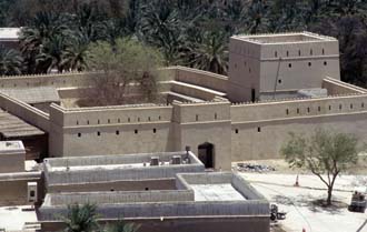 DXB Hatta Heritage Village - traditional fort with palm-trees 5340x3400