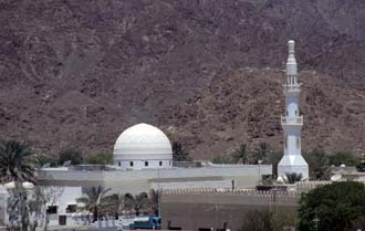 DXB Hatta Heritage Village - view from watchtower on Hatta mosque with Hajar mountain background 5340x3400