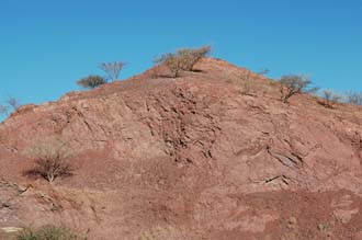 DXB Hatta - hilltop in red stone with desert vegetation 01 3008x2000