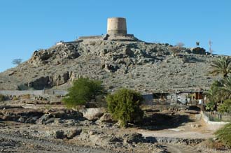 DXB Hatta - watchtower on a hilltop in the Hatta Heritage Village 3008x2000