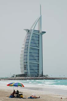 DXB Dubai Jumeirah Beach - Burj Al Arab Hotel with sunshade 3008x2000