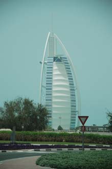 DXB Dubai Jumeirah Beach - Burj al Arab Hotel seen from road near Interchange No. 4 3008x2000