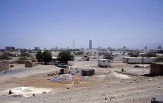 DXB Fujairah - Fujairah Fort restoration works with view towards Fujairah 02 5340x3400